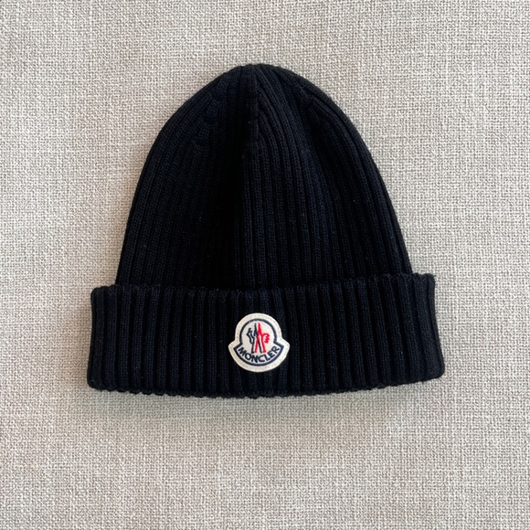 Moncler Other - Authentic Moncler Bell Logo Beanie Hat Black